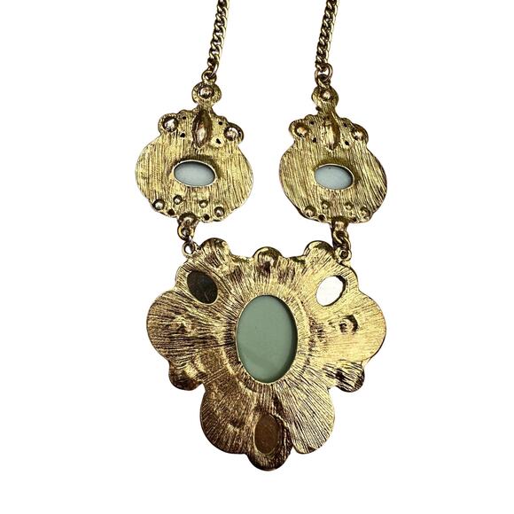 Pink and Teal Beaded Collar Necklace - Picture 8 of 8